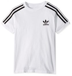 adidas Originals Big Boys’ Originals California Tee, White/Black, S