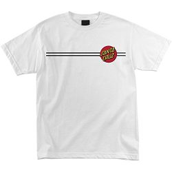 Santa Cruz Skateboards Classic Dot Short Sleeve T-Shirt (Large, White)
