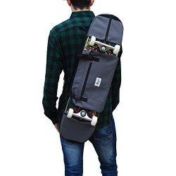 Backpack, shoulder bag for 7.5 and 8.5 inches skateboard. Grey