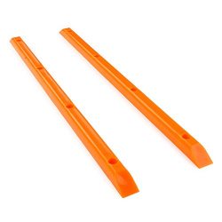 Yocaher Skateboard / longboard Rails Ribs Bones 14.5″ Glow Blue and neon colors (Neon Orange)