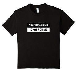 Kids Skateboarding is not a crime T-Shirt Skate Tee Skateboard 10 Black