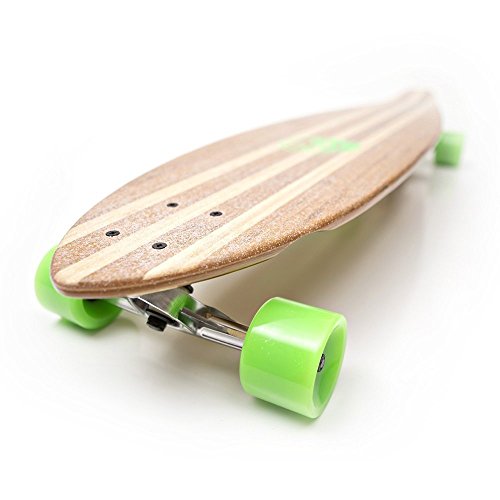White Wave Pintail Bamboo Longboard Skateboard (40 inches)