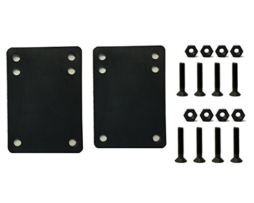 Longboard Skateboard Riser Pads w skateboard hardware set, 3mm (1/8 ...