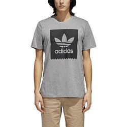 adidas Originals Men’s Skateboarding Solid Blackbird Tee, Core Heather/Black, XL