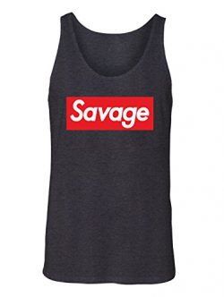 Manateez Men’s Savage Skateboarding Tank Top Large Charcoal