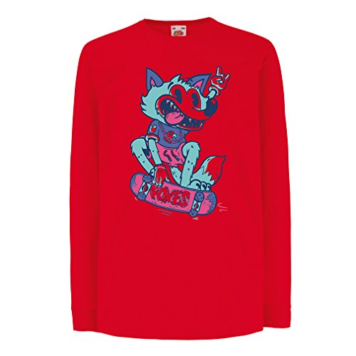 Kids Boys/Girls T-Shirt Skater Fox -Streetwear, Urban Clothing, Skateboarding Clothes, Skate Gea ...