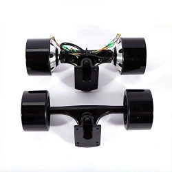 SHZICMY Electric Hub Motor Drive Kit,90MM Dual 6364 Electric Longboard Hub Motor Drive 7 Inch Tr ...