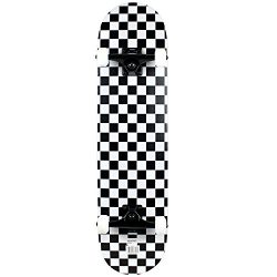 Krown Rookie Checker Skateboard, Black/White, 7.75″