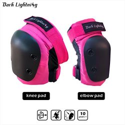 Girl’s and Boy’s Knee pad and Elbow pads 2 in 1 Protective Gear Set, Junior/Teenager ...