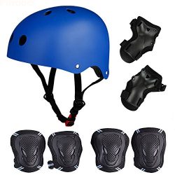 Skateboard / Skate Protection Pads Set with Helmet–SymbolLife Helmet with 6pcs Elbow Knee  ...