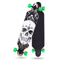 LAZYMOON 41″ X 10″ Professional Long Board Skateboard Cruiser Through downhill 9 Lay ...