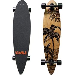 RIMABLE Bamboo Pintail Longboard (41 Inch, Coconut Tree)