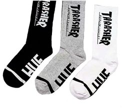 Unisex 100% Cotton Sock Sporting Socks (Black-grey-white, 3)