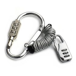 AMbs Motorcycle Helmet Lock D-Ring Buckle Lock Anti-Theft Resettable Heavy Duty Luggage Lock Com ...