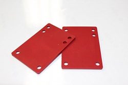 Rubber Skateboard Riser Pad 1/8 3Mm Pack Of 2 Red