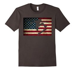 Mens Skateboarding T Shirt Skater Skate Board American Flag Tee XL Asphalt