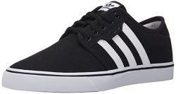 adidas Originals Men’s Seeley Skate Shoe,Black/White/Gum,10.5 M US