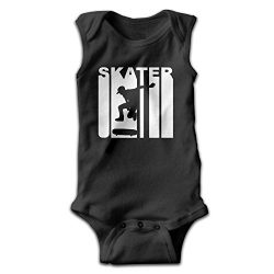 BCoolBodysuit Retro Skater Skateboarding Baby Bodysuit Cute Baby Onesies Rompers Bodysuit For Bo ...