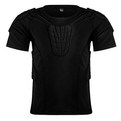 Children Impact Compression Padded Shirts Soccer Basketball Skateboarding Chest Protective Gear  ...